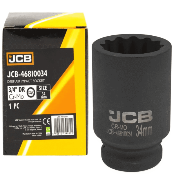 Головка торцева ударна JCB 3/4" 34 мм глибока  модель JCB-46810034 (59835)