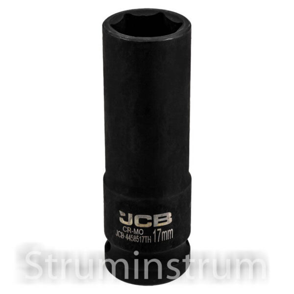 Головка торцева ударна JCB 1/2" 17 мм глибока тонкостінна  серія JCB-4458517TH (59528)