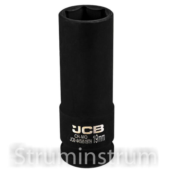 Головка торцева ударна JCB 1/2" 19 мм глибока тонкостінна  модель JCB-4458519TH (59529)