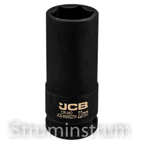 Головка торцева ударна JCB 1/2" 22 мм глибока тонкостінна  тип JCB-4458522TH (59531)