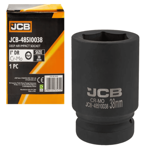 Головка ударна глибока 1" 38 мм (6-гранна) JCB Tools JCB-48510038