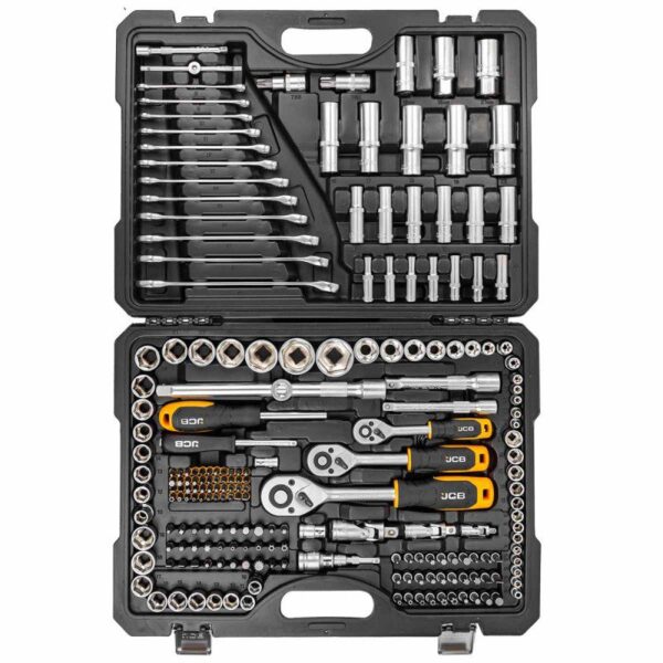 Набір інструменту комбінований 218 од. 1/4", 3/8", 1/2" (6-гр.) (4-22 мм) JCB Tools JCB-42182-5