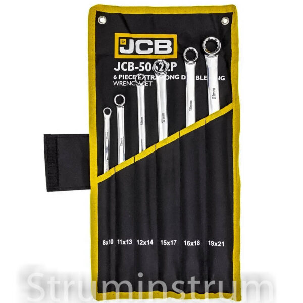 Набір накидних подовжених ключів 6 од. (8-21 мм) JCB Tools серія JCB-50622P (JCB_65929)
