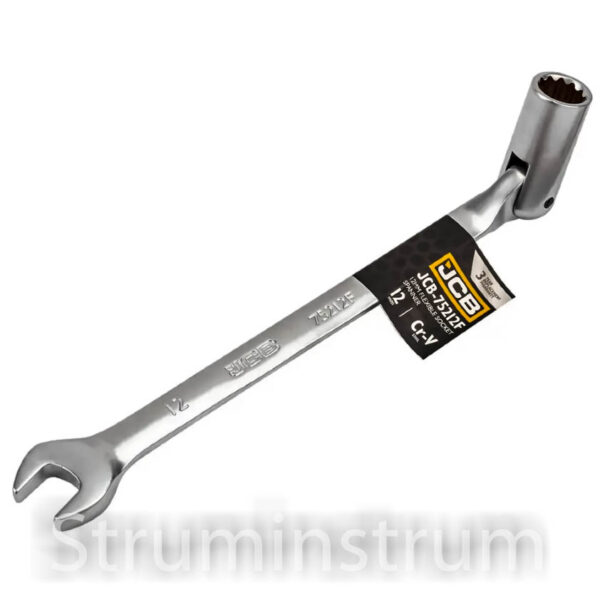 Ключ рожково-шарнірний, комбінований 12мм, серія JCB-75212F (66102)
