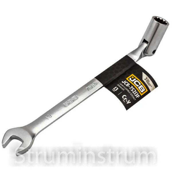 Ключ рожково-шарнірний, комбінований 13мм, серія JCB-75213F (66103)