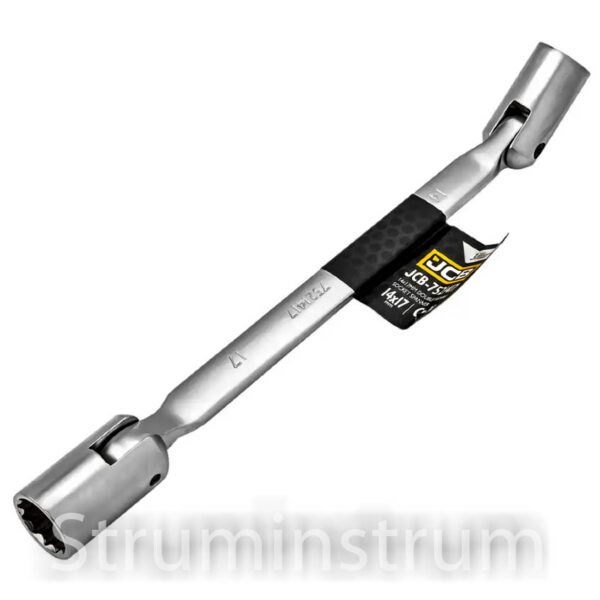 Ключ торцевий двосторонній з шарніром 14х17мм, серія JCB-7521417 (66104)