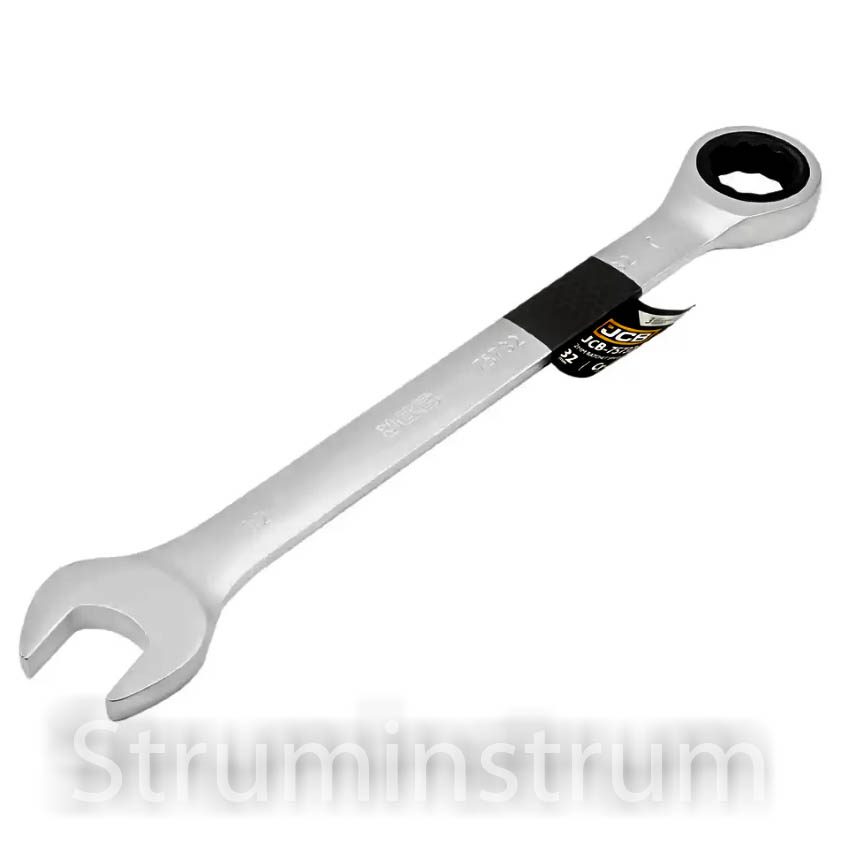 Ключ гайковий з тріскачкою 32мм, тип JCB-75732 (66115) Ключ гайковий з тріскачкою 32мм, тип JCB-75732 (66115)