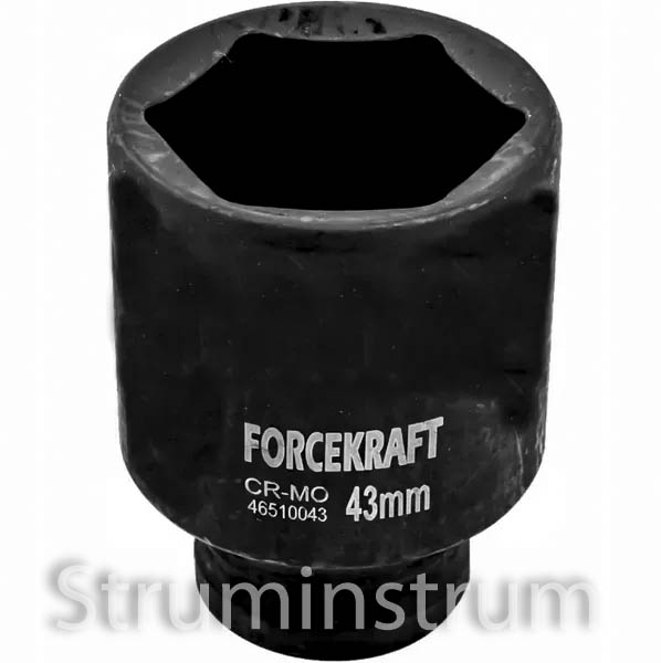 Головка торцева ударна глибока 3/4" 43 мм FORCEKRAFT серія FK-46510043 (19644)