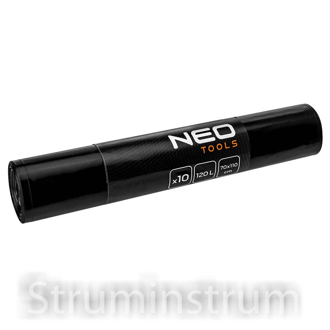 Мішки для сміття 120 л, чорні, 10 шт, 50 мкм NEO TOOLS (15-985) Мішки для сміття 120 л, чорні, 10 шт, 50 мкм NEO TOOLS (15-985)