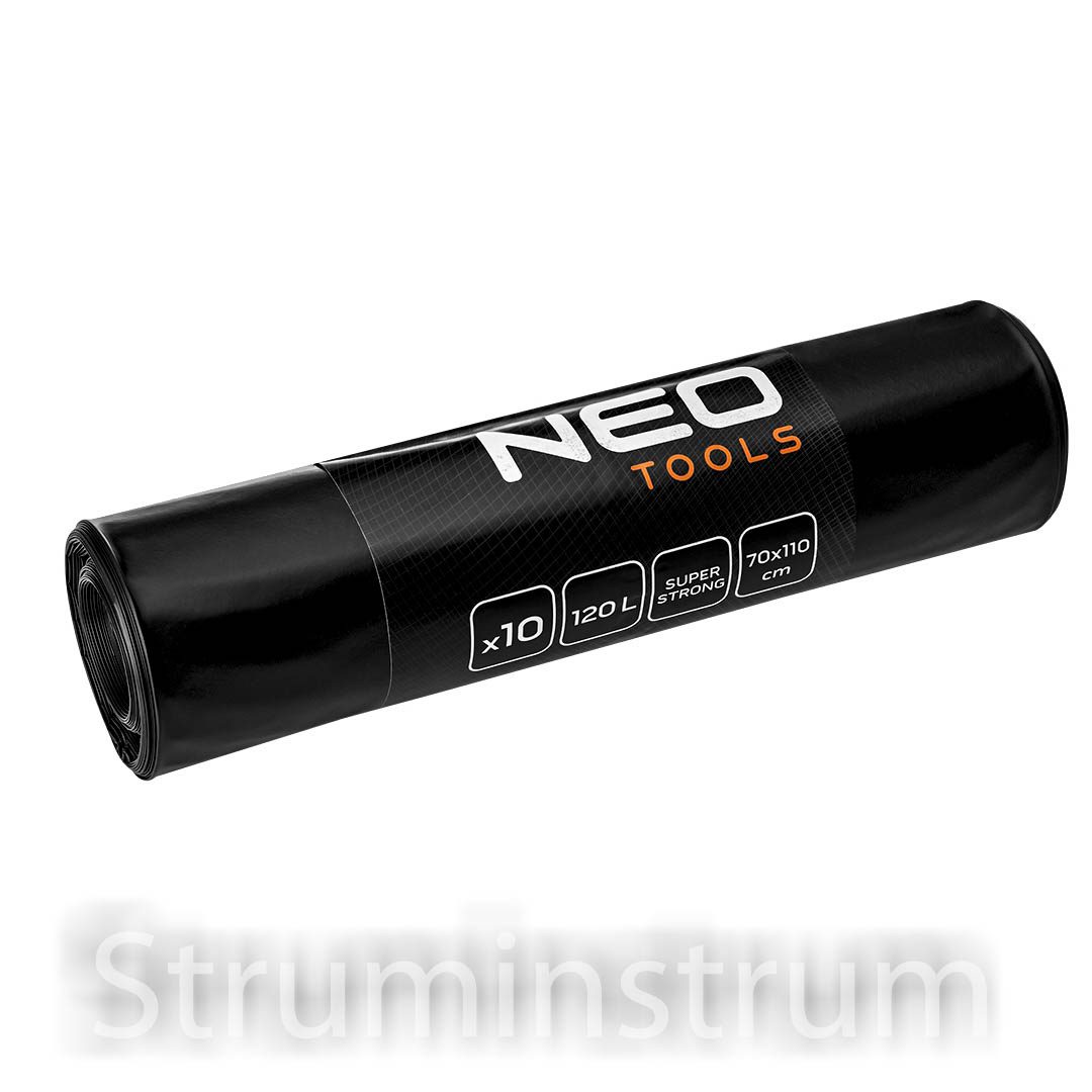Мішки надміцні для сміття 120 л, чорні, 10 шт, 100 мкм NEO TOOLS (15-987) Мішки надміцні для сміття 120 л, чорні, 10 шт, 100 мкм NEO TOOLS (15-987)