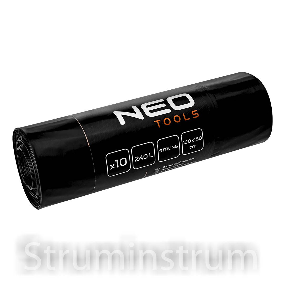 Мішки надміцні для сміття 240 л, чорні, 10 шт, 60 мкм NEO TOOLS (15-989) Мішки надміцні для сміття 240 л, чорні, 10 шт, 60 мкм NEO TOOLS (15-989)