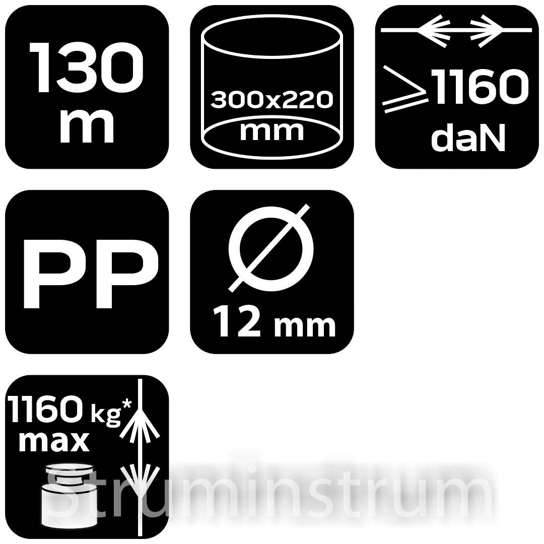 Канат поліпропіленовий плетений 12 мм, 130 м NEO TOOLS (49-946) Канат поліпропіленовий плетений 12 мм, 130 м NEO TOOLS (49-946)