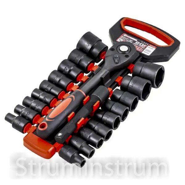 Набір ударних головок з тріскачкою 20 пр. 1/2" FORCEKRAFT серія FK-019-5K (59788)