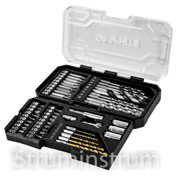 Набір свердел та насадок GRAPHITE 50 шт. (56H613)