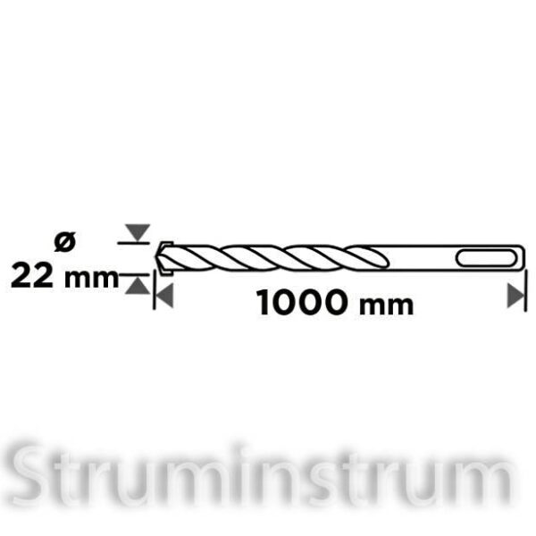 Свердло по бетону SDS Plus GRAPHITE 22 x 1000 мм (56T160)