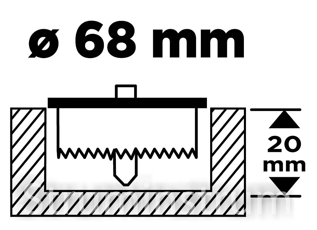 Фреза для пінопласту GRAPHITE 68 мм (56T615) Фреза для пінопласту GRAPHITE 68 мм (56T615)
