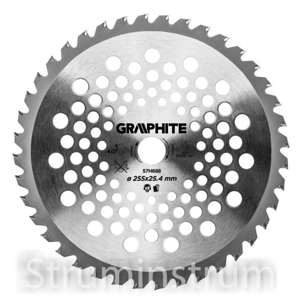 Лезо Widia для кущоріза GRAPHITE 255 x 25,4 мм, 40 зубців (57H688)