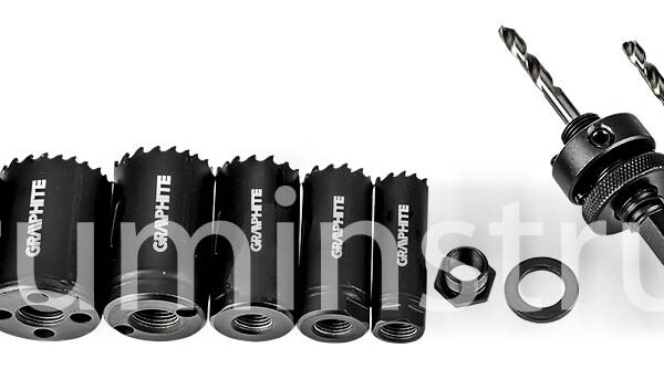 Набір біметалевих коронок GRAPHITE Co8% (19–68 мм), 9 ел. (57H921)