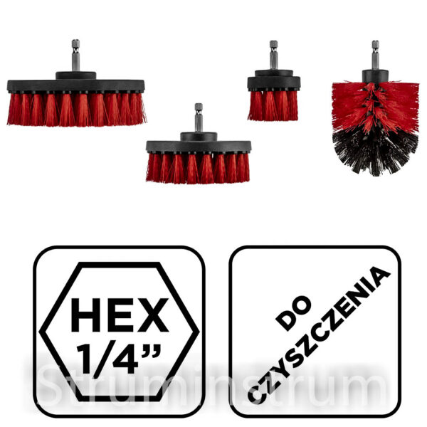 Щітки для чищення для дрилів, 4 шт. GRAPHITE (57T437)