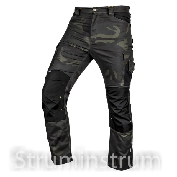 Штани робочі Mix&Match, Canvas, посилення Cordura, зелений камуфляж, розмір M (81-350-1-M)