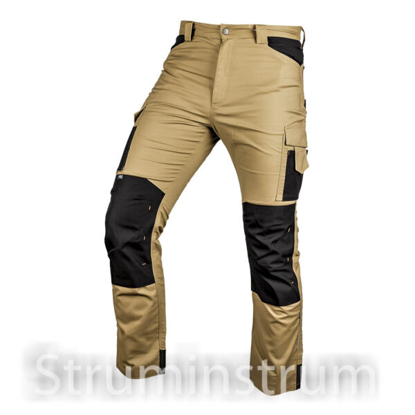 Штани робочі Mix&Match, Canvas, посилення Cordura, бежево-чорні, розмір M (81-350-3-M)