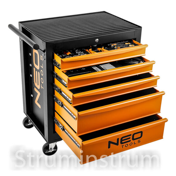 Візок для майстерні 5 ящиків + 117 інструментів NEO TOOLS (84-214-6)