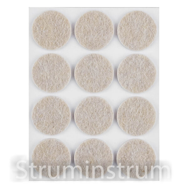 Накладки самоклеючі круглі фетрові світло-коричневі 28 мм, 12 шт. NEO TOOLS (85-201)