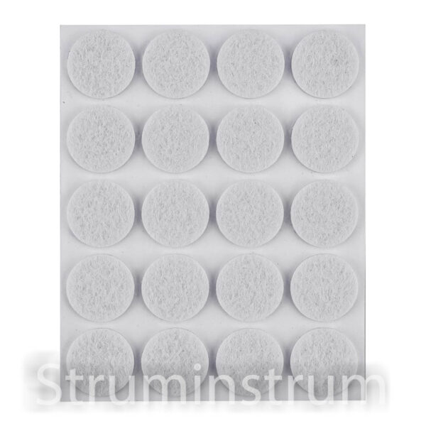 Накладки самоклеючі круглі фетрові білі 20 мм, 20 шт. NEO TOOLS (85-205)