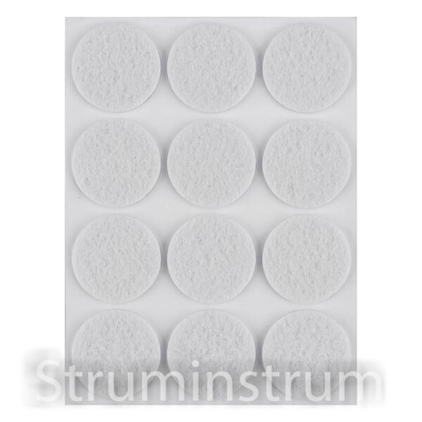 Накладки самоклеючі круглі фетрові білі 28 мм, 12 шт. NEO TOOLS (85-206)