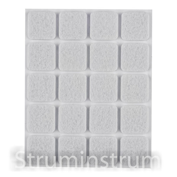 Накладки самоклеючі квадратні фетрові білі 20x20 мм, 20 шт. NEO TOOLS (85-208)