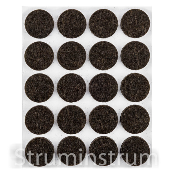 Накладки самоклеючі круглі фетрові темно-коричневі 20 мм, 20 шт. NEO TOOLS (85-209)